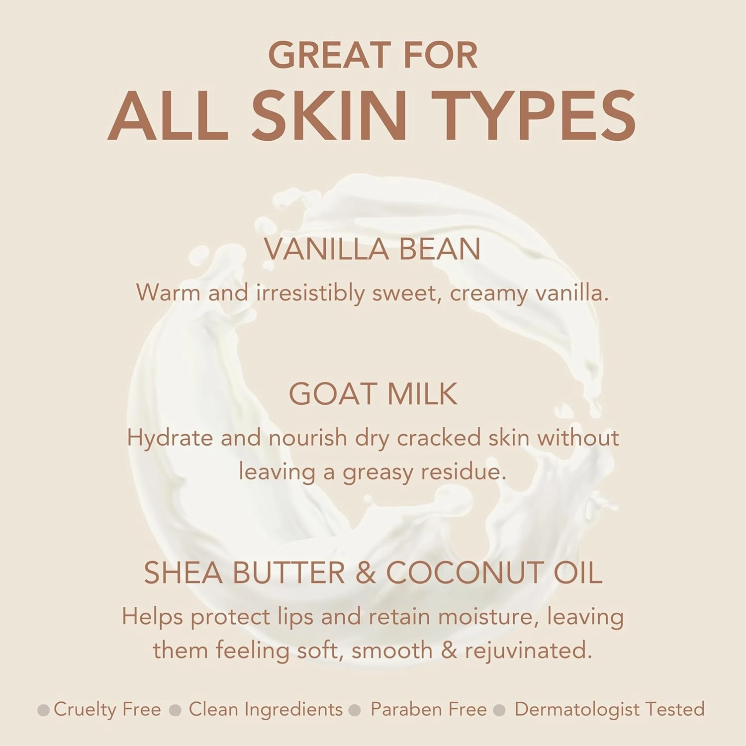 Dionis Goat Milk Skincare Vanilla Bean Holiday Lip Balm Gift Set - Beeswax, Shea Butter & Coconut Oil Lip Care Products Made in The USA - Cruelty Free Lip Moisturizer for Chapped Lips, 0.28oz 3 Pack