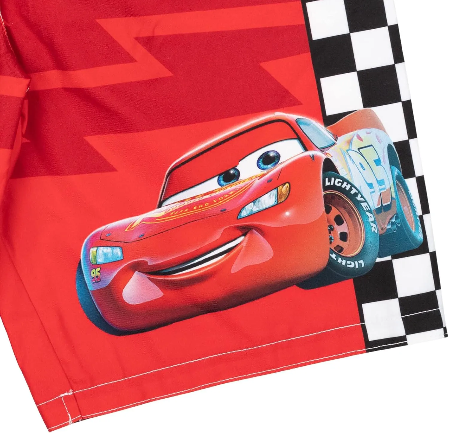 Disney Cars Lightning McQueen UPF 50  Swim Trunks Infant to Little Kid Sizes (18 Months - 7-8)