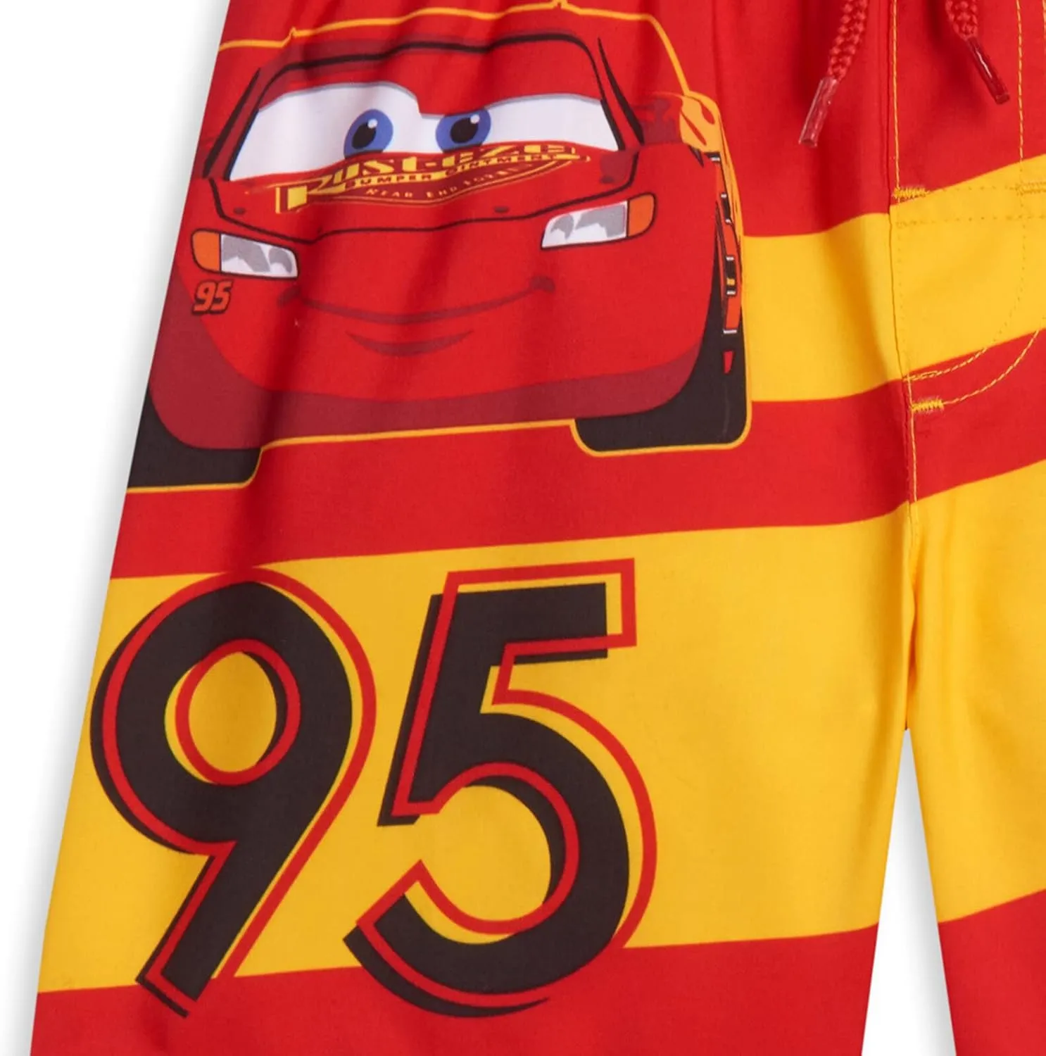Disney Cars Lightning McQueen UPF 50  Swim Trunks Infant to Little Kid Sizes (18 Months - 7-8)