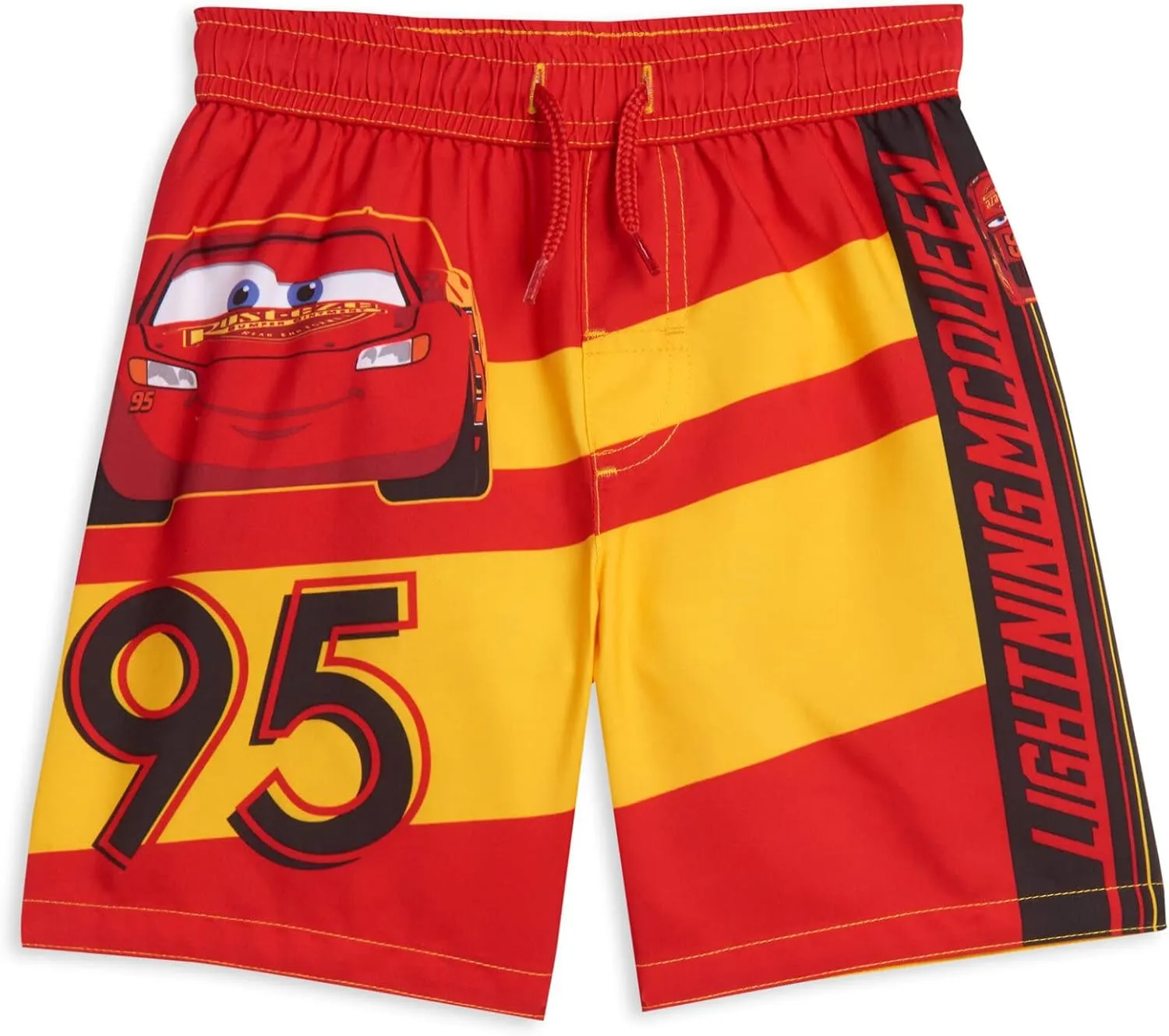 Disney Cars Lightning McQueen UPF 50  Swim Trunks Infant to Little Kid Sizes (18 Months - 7-8)