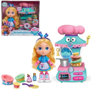 Disney Junior Alice’s Wonderland Bakery 10-inch Alice & Magical Oven Doll and Accesory Set, Kids Toys for Ages 3 Up by Just Play