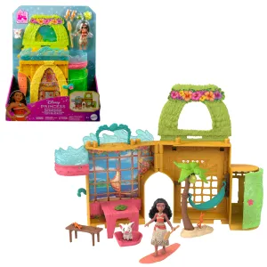 Disney Princess Moana's Island Home Stacking Doll House With Small Doll, Figures & 9 Play Pieces