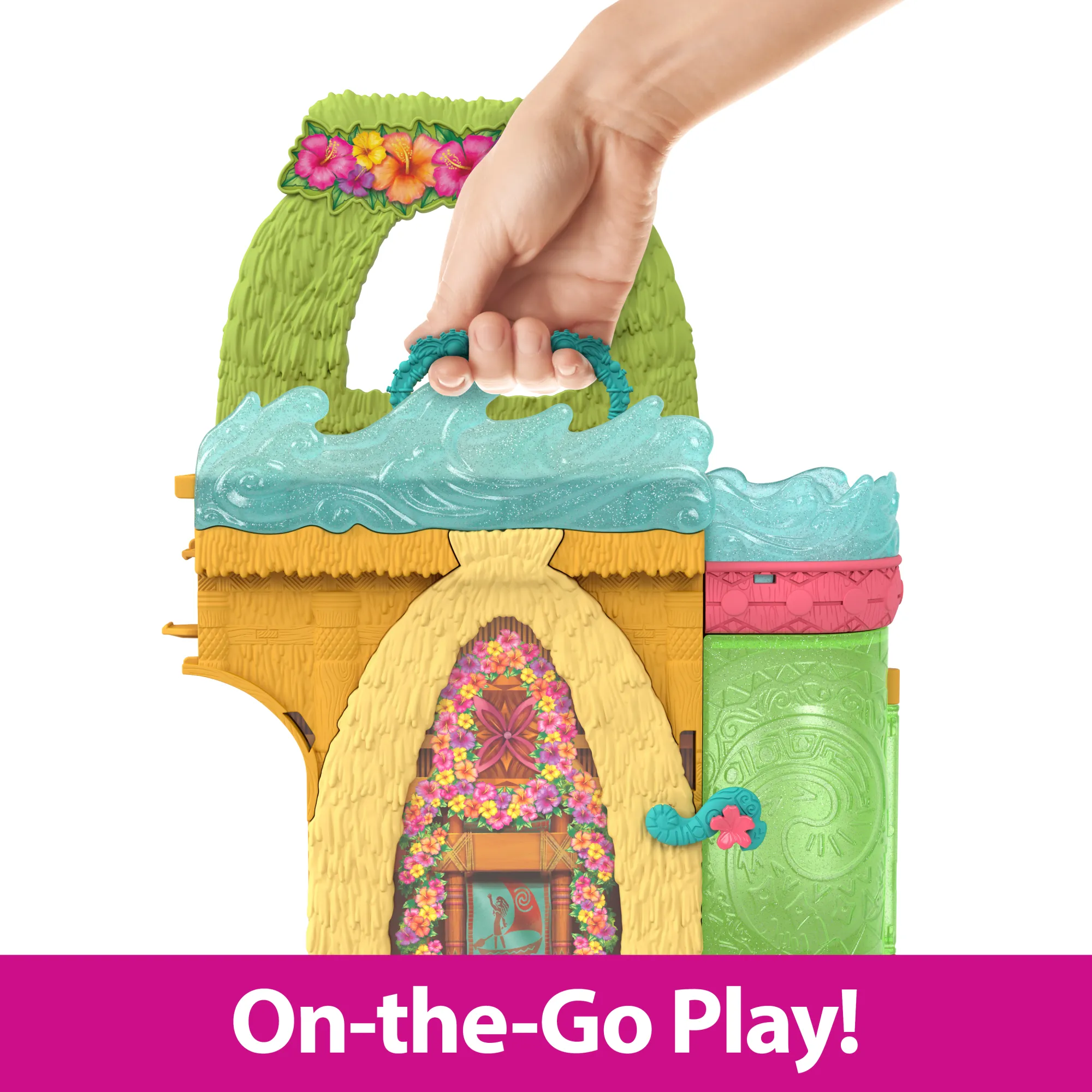 Disney Princess Moana's Island Home Stacking Doll House With Small Doll, Figures & 9 Play Pieces