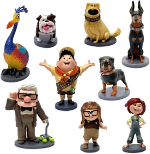Disney Store Official Deluxe Figure Play Set (Up) - Set of 9 Detailed Figures