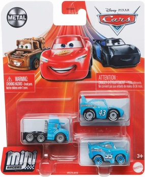 Disney Cars Mini Racers Team Dinoco 3-Pack, Gray