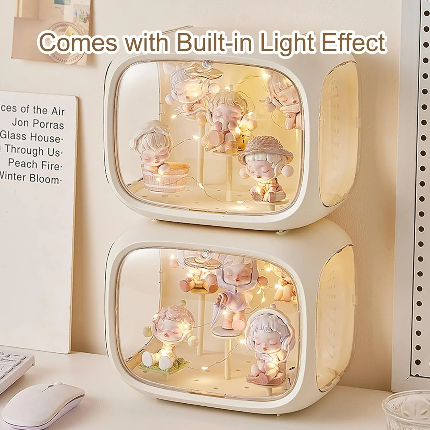 Display Case for Figures with Light, Adjustable Showcase, Display Cabinets for Collectibles, Suitable for Collectibles Action Figures ( Size : Without Lights )