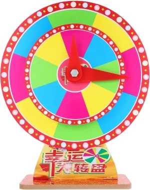 DIY Rotatable Prize Wheel Game Prop with Base Double Sided Spinner for Parties Slots Lightweight and Smooth Rotation for Fun Events Carnival Activities and Family