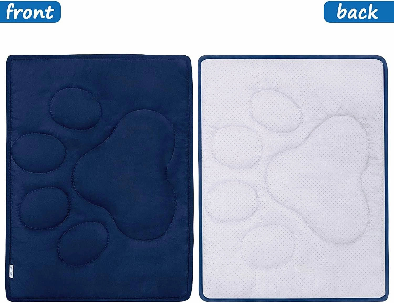 Dog Crate Pad(28"x 42"), Mats for Sleeping, Breathable Crate Bed Kennel Pad,Dark Colored to Hide StainsWashable Dog Bed Crate Mat, Navy
