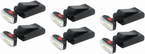 DOITOOL 6pcs Outdoor Pocket Led Clip Hat Light Hands Visor Floodlights for Camping Fishing Hiking Bright Lightweight Versatile Illumination Black