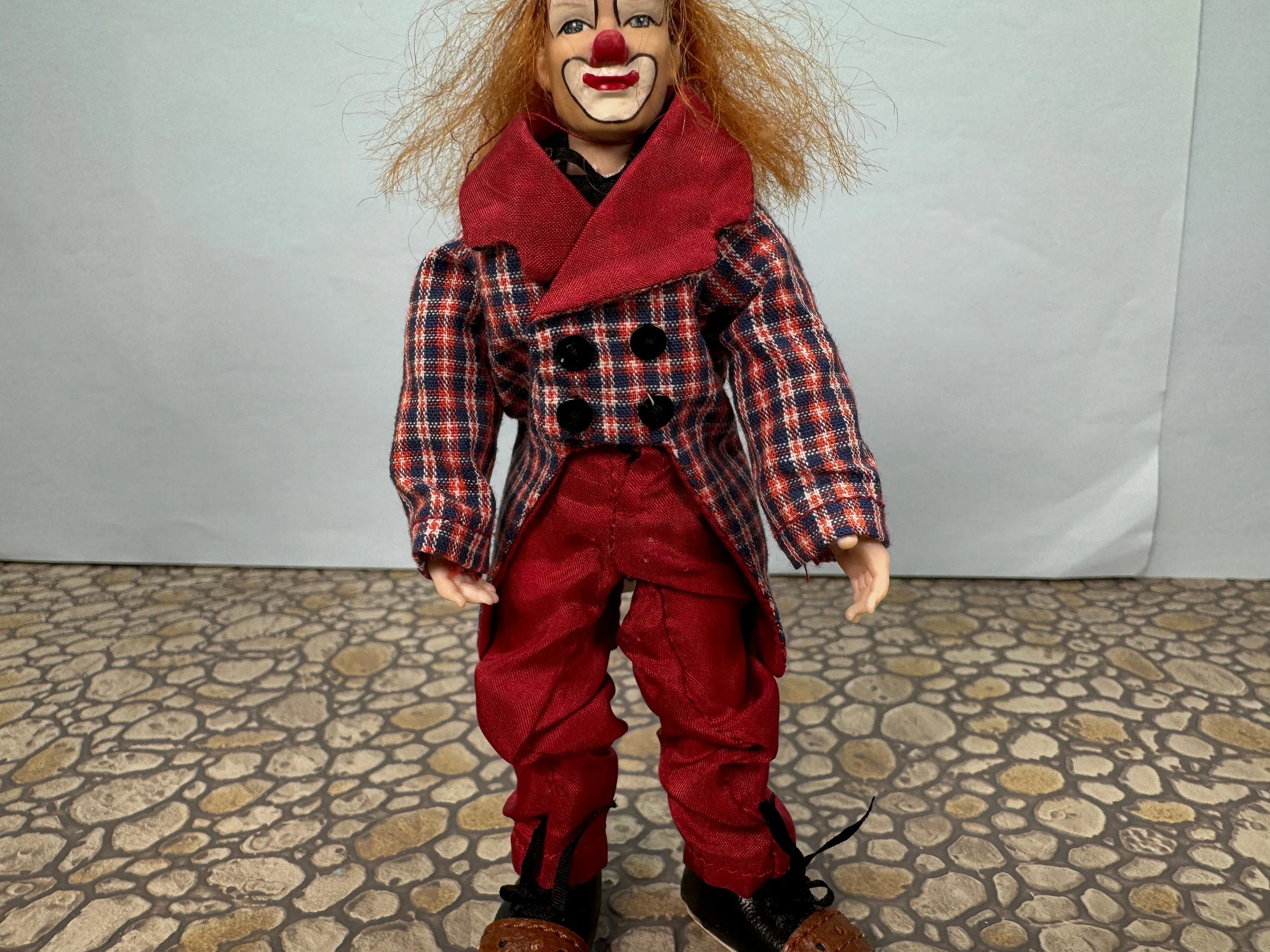 Dollhouse Miniature ~ Vintage Heidi Ott Handmade In Switzerland Hand Painted Clown