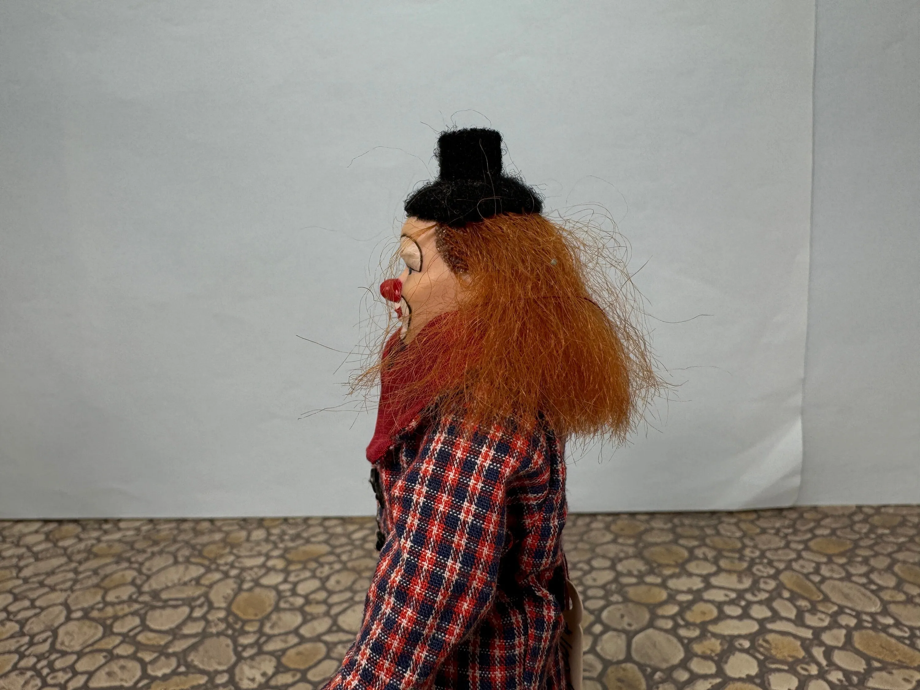Dollhouse Miniature ~ Vintage Heidi Ott Handmade In Switzerland Hand Painted Clown