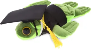 DolliBu Big Eye Sea Turtle Graduation Plush Toy - Super Soft Graduation Stuffed Animal Dress Up with Gown and Cap with Tassel Outfit - Reward Celebration Grad Gift - 6 Inches