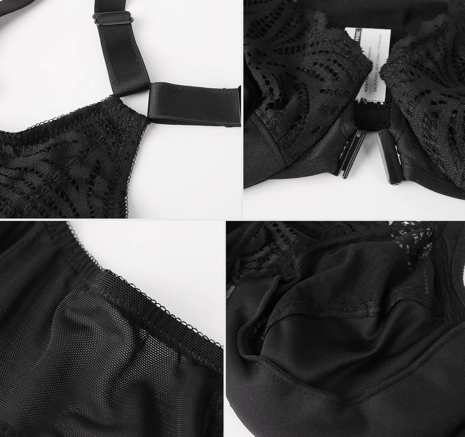 DotVol Women's Front Close Bra T Back Full Figure Underwire Plus Size Seamless Unlined Bra for Large Bust