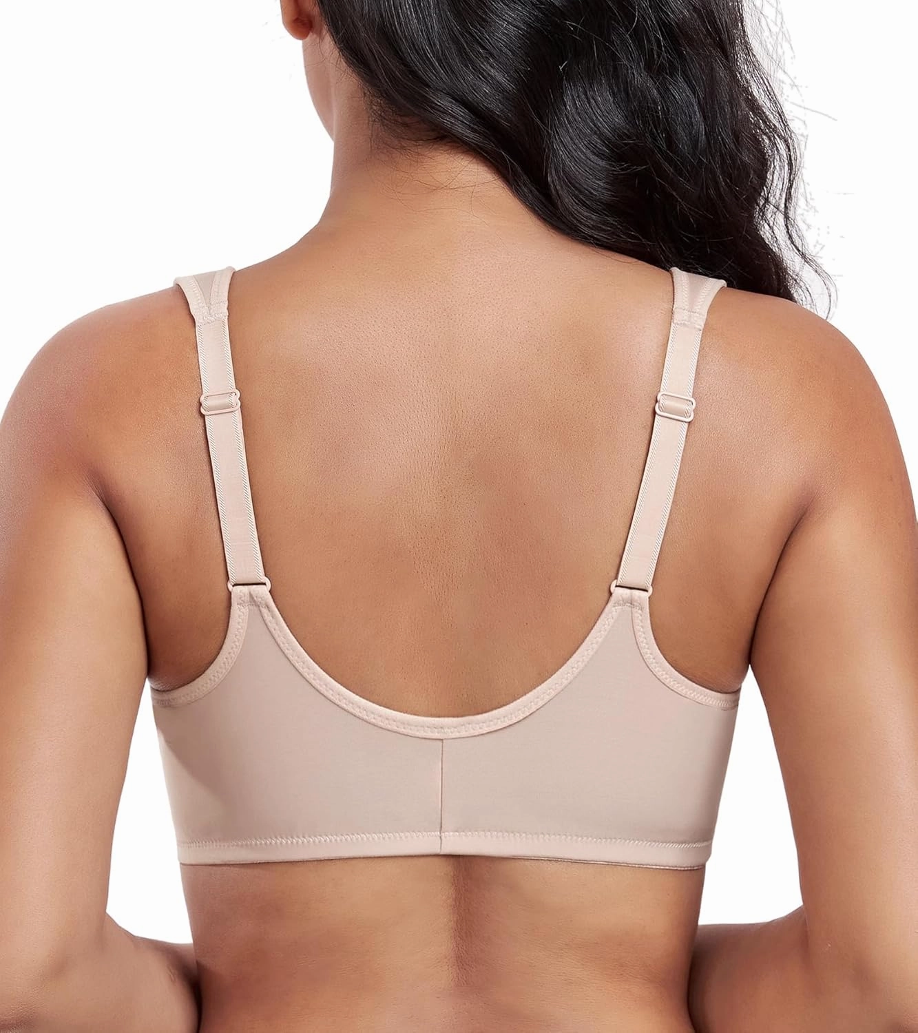 DotVol Women's Plus Size Front Closure U-Back Underwire Wide Strap Everyday Bra