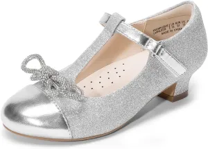 DREAM PAIRS Girls Dress Shoes Mary Jane Heel T-Strap Party Flower Wedding Princess Pumps for Little Big Kid