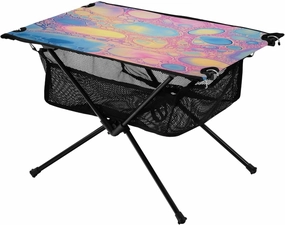 Dreamy Textures Portable Folding Camping Table, Compact Lightweight Beach Table with Carrying Bag for Outdoor Picnics, BBQs, Camp