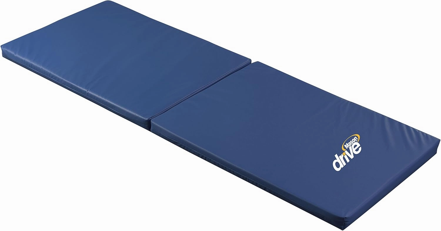 Drive Medical 7095-BF Bi-Fold Bedside Mat, Blue