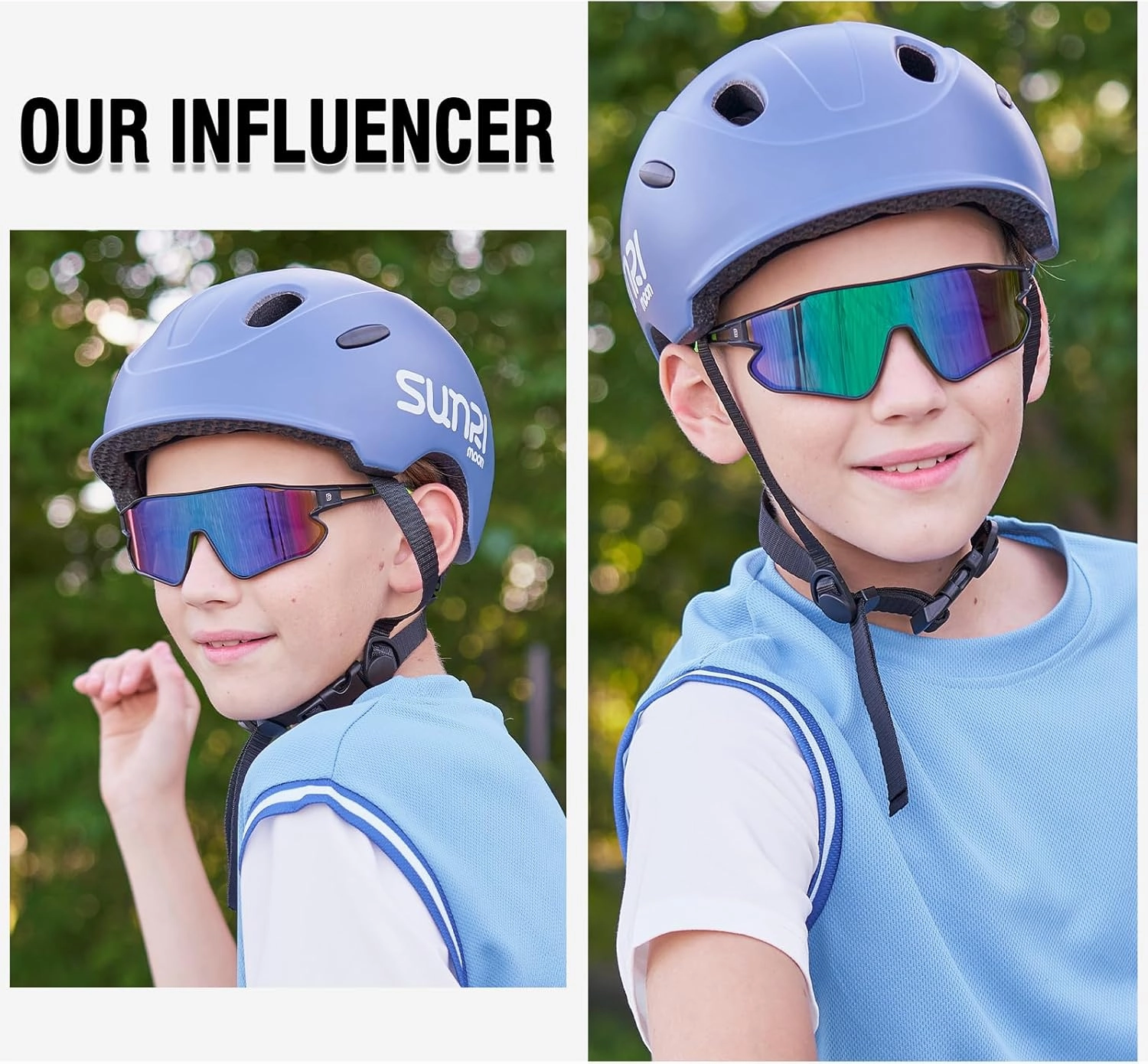 DUCO Kids Sunglasses Youth Baseball Sun Glasses Lightweight TR90 Frame UV400 Sports Cycling Shades for Boys Girls DK268