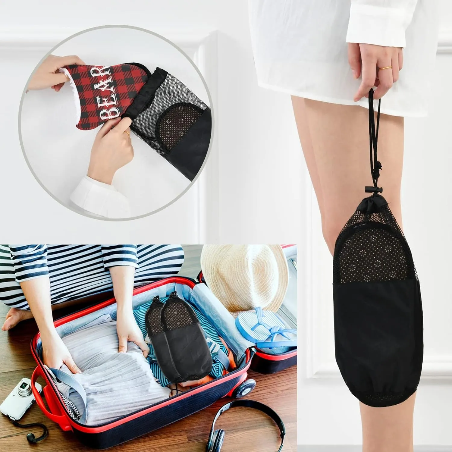 Dussdil Home House Slippers Travel Slipper Soft Memory Foam Slipper Non Slip for Women Men Hotel Bedroom Shoes Slippers
