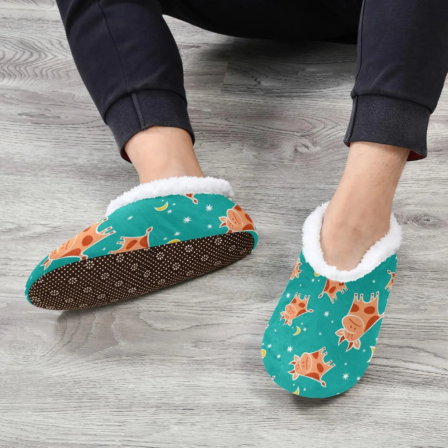 Dussdil Home Winter Slippers Spa Travel House Slipper Soft Memory Foam Slipper Non Slip for Hotel Bedroom Shoes Slippers
