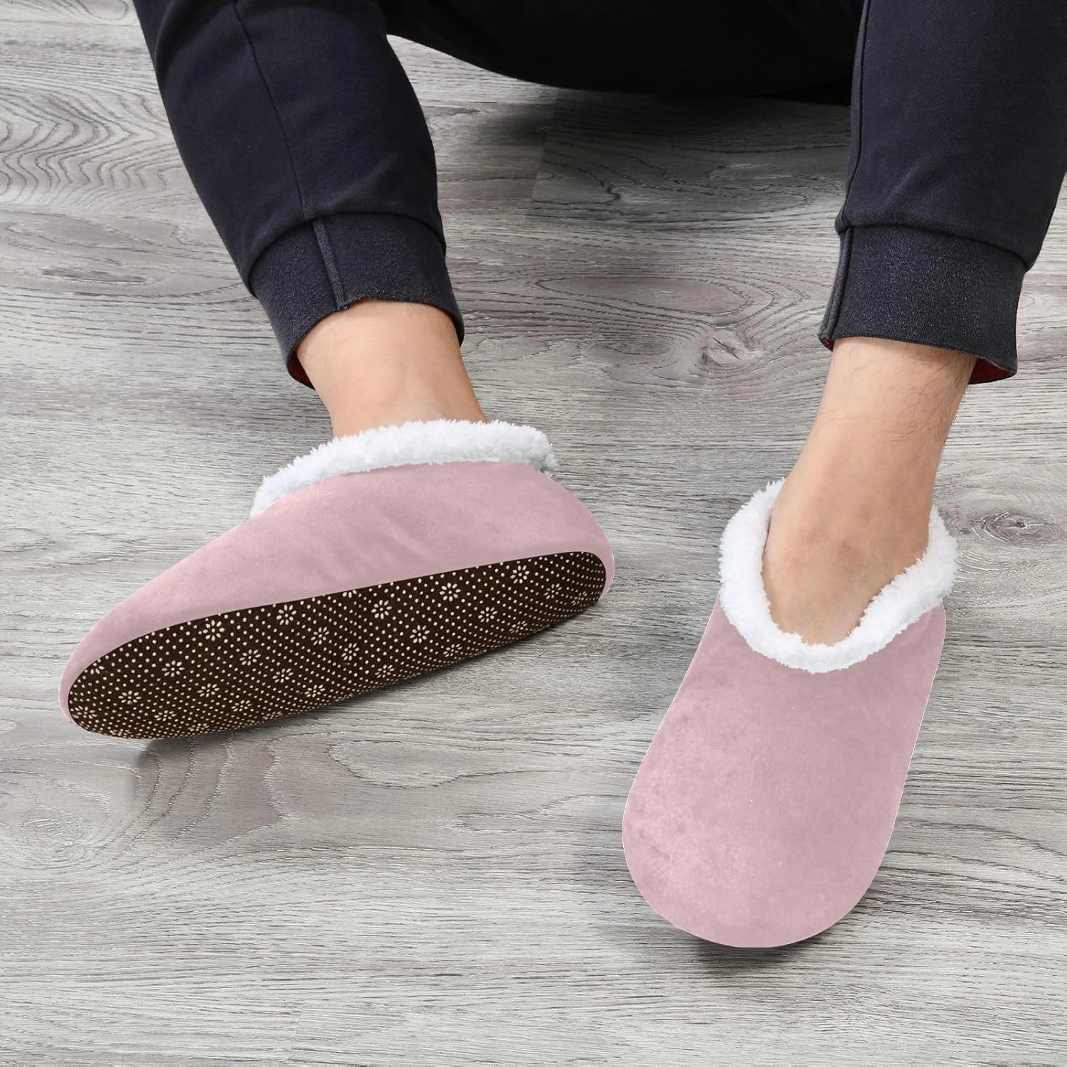 Dussdil Home Winter Slippers Spa Travel House Slipper Soft Memory Foam Slipper Non Slip for Hotel Bedroom Shoes Slippers