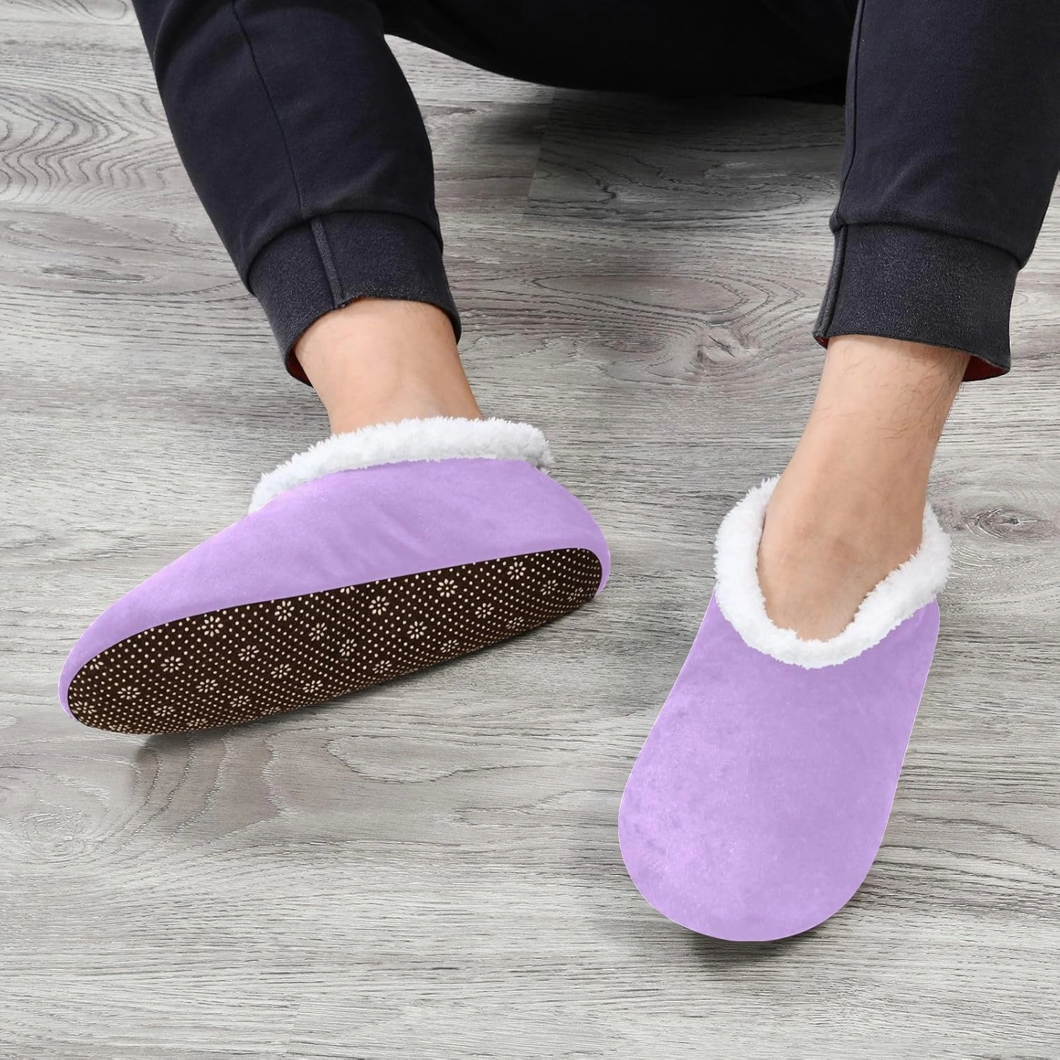 Dussdil Home Winter Slippers Spa Travel House Slipper Soft Memory Foam Slipper Non Slip for Hotel Bedroom Shoes Slippers