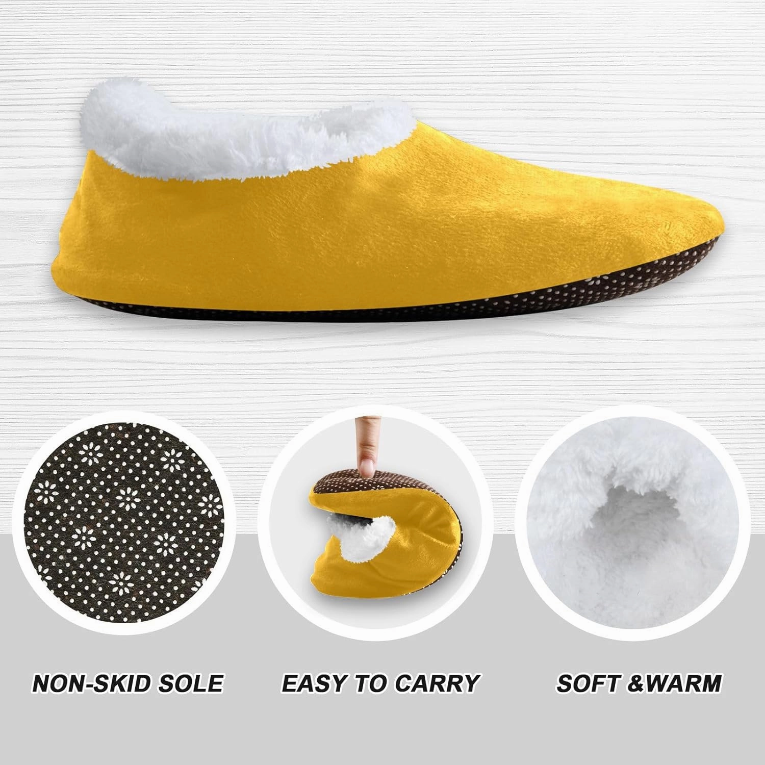 Dussdil Home Winter Slippers Spa Travel House Slipper Soft Memory Foam Slipper Non Slip for Hotel Bedroom Shoes Slippers
