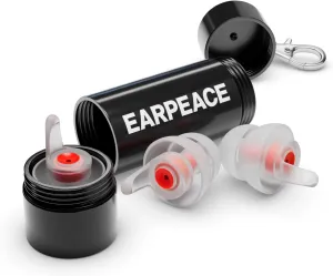 EarPeace Music - Concert Ear Plugs - Earplugs For Noise Reduction up to 26dB - High Fidelity Ear Plugs for Concerts, Musicians and Live Events - Reusable Earplugs - Includes 3 Filter Sets and Case