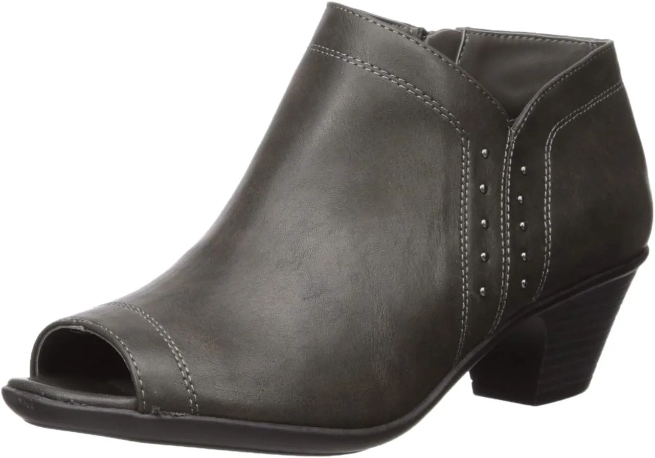 Easy Street Women's Voyage Open Toe Bootie with Mini Studs Ankle Boot