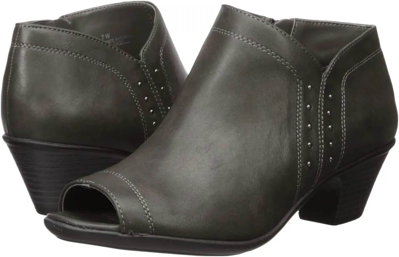 Easy Street Women's Voyage Open Toe Bootie with Mini Studs Ankle Boot