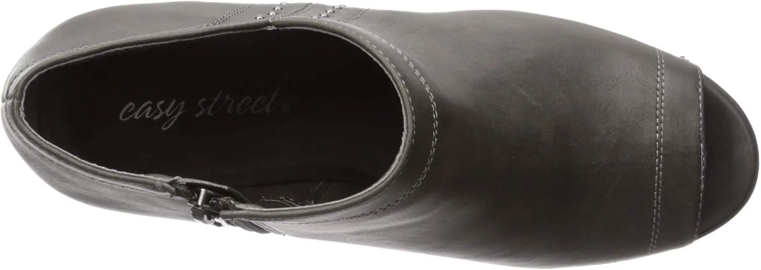 Easy Street Women's Voyage Open Toe Bootie with Mini Studs Ankle Boot