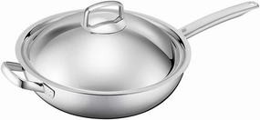 Easy to Clean Pan,Stainless Steel Wok no Oil Smoke Cooking Pot no Coating Non-Stick Cooker Gas Cooker Household Pot