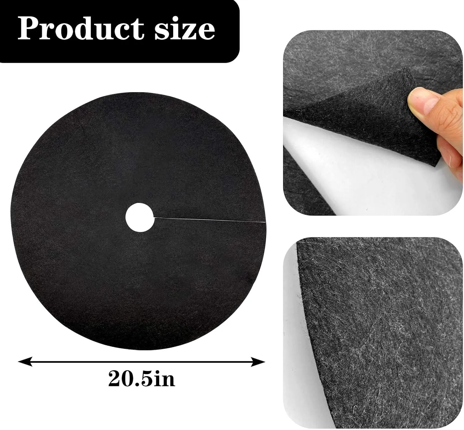 EBaokuup 12 Pack 20.5 Inch Non-Woven Tree Mulch Ring - Degradable Tree Protector Mat, Reusable Tree Weed Barrier Mat for Weed Control Root Protection