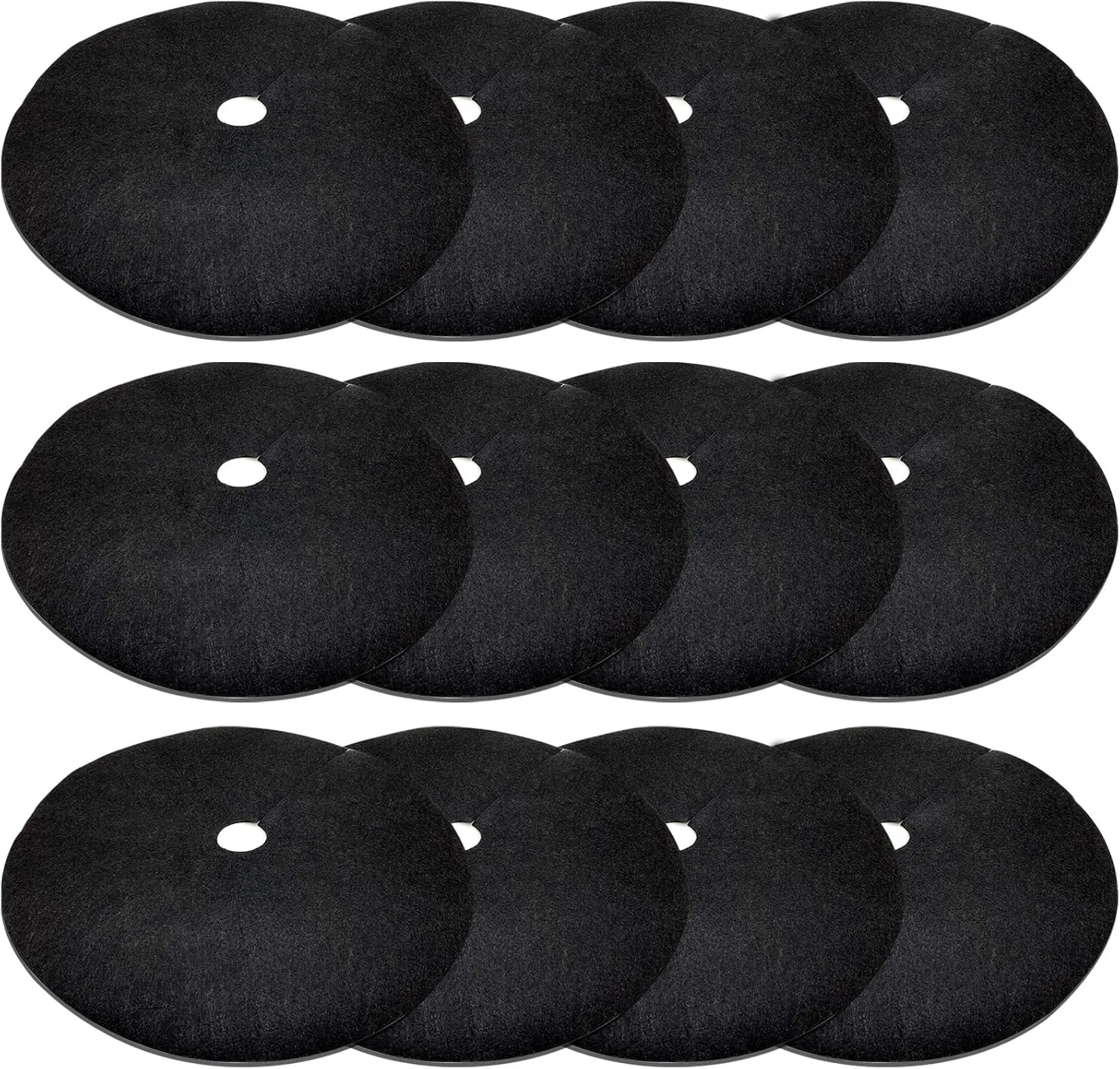 EBaokuup 12 Pack 20.5 Inch Non-Woven Tree Mulch Ring - Degradable Tree Protector Mat, Reusable Tree Weed Barrier Mat for Weed Control Root Protection