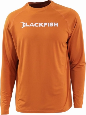 EcoShade Long Sleeve Shirt – Orange – UPF 50  Sun Protection, Lightweight Moisture-Wicking Performance Tee