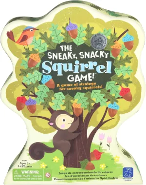 Educational Insights The Sneaky, Snacky Squirrel Game - Cute Preschool Board Games for Kids, Toddler Fine Motor Skills, Color Matching Kids Games and Fun Gifts for Girls & Boys Ages 3 