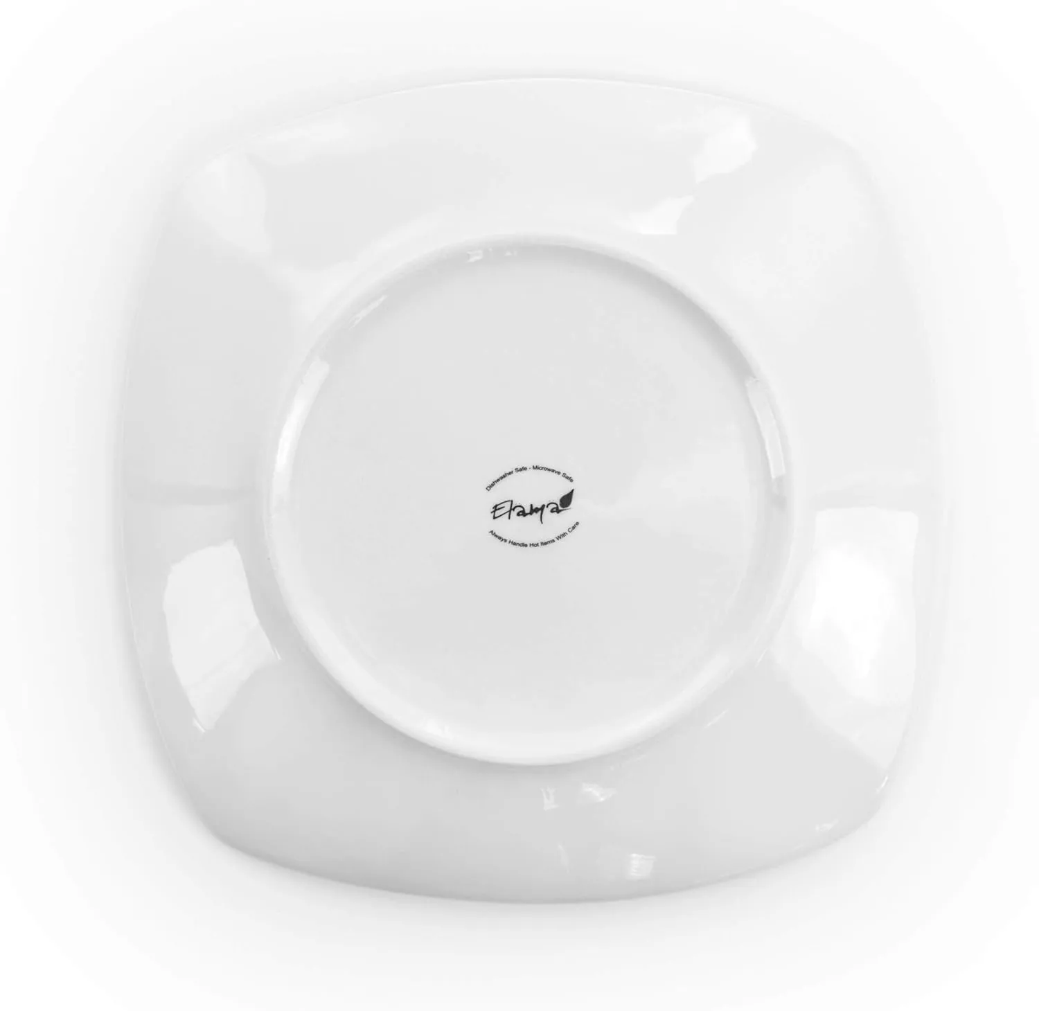 Elama Service for Four 16 Piece Porcelain Dinnerware Set, White-Square 2
