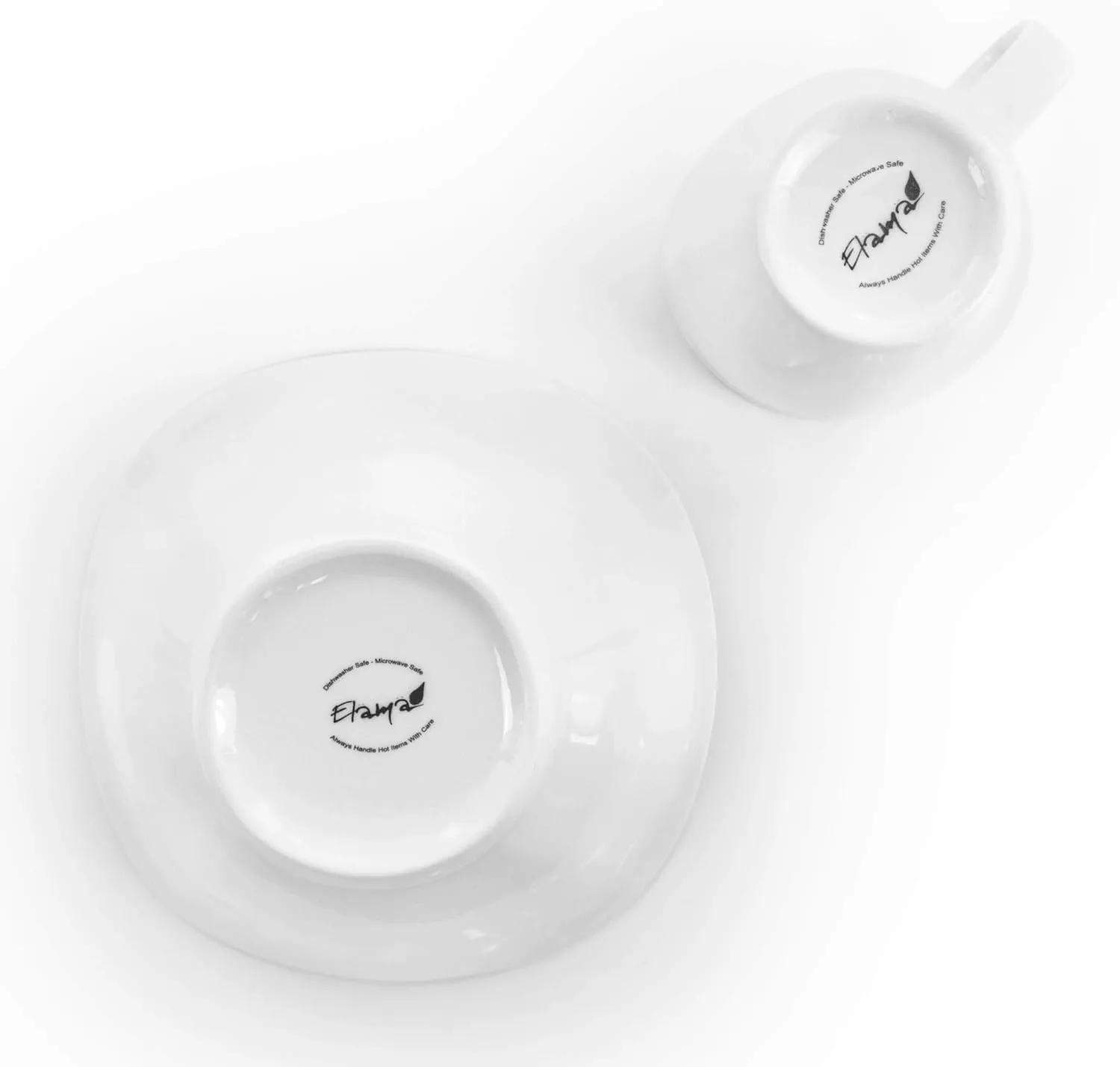 Elama Service for Four 16 Piece Porcelain Dinnerware Set, White-Square 2