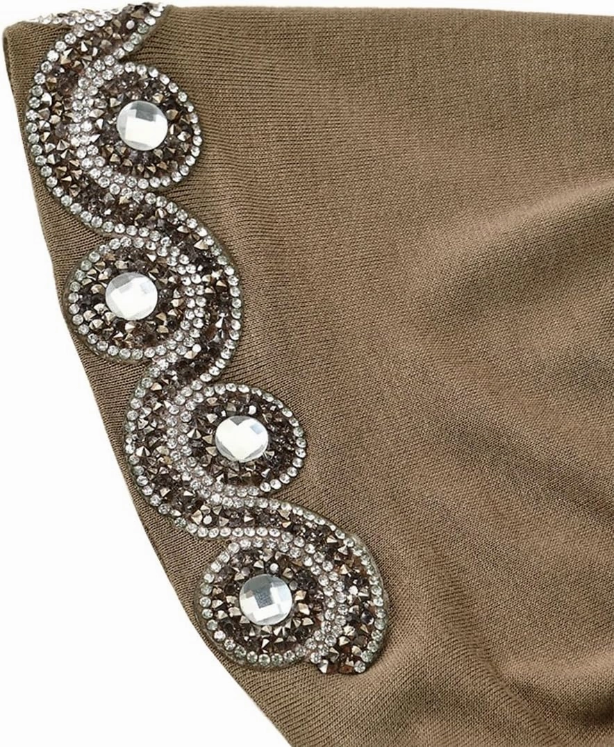 Elastic Tie-Back Beanie Muslim Underscarf Cap for Women Shiny Elegant Comfortable Headwear