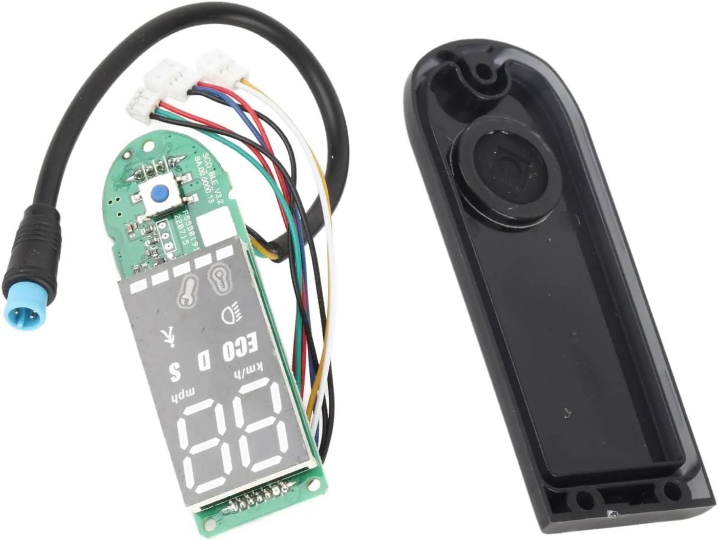 Electric Scooter Version Dashboard, Made of PCB, Plastic and Silica Gel, Light and Compact, Easy to Install, Digital Display BT Board Instrument, Waterproof Plug, Repair and