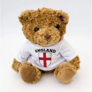 England Flag - Adorable Lovely Soft Brown Teddy Bear - Gift Present