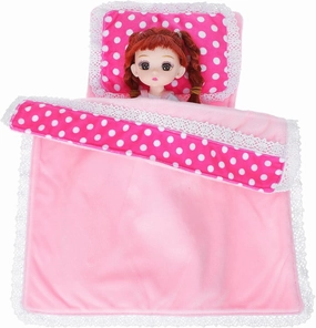 ERINGOGO 1set Miniature Bedding for Dollhouse Bedroom Soft Comforter Pillow Mattress Cute Mini Bedding Accessories for Dollhouse Decor