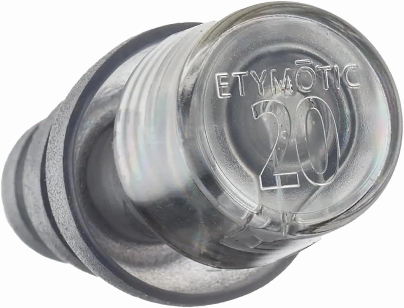 Etymotic Research ER20XS High-Fidelity Earplugs (Concerts, Musicians, Airplanes, Motorcycles, Sensitivity and Universal Hearing Protection) - Large, Clear Stem
