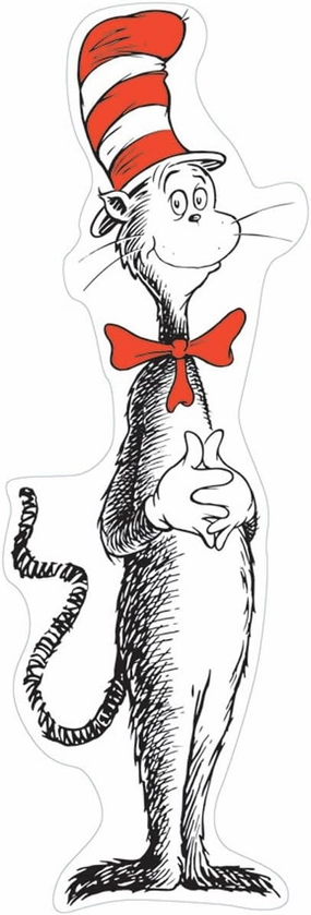 Eureka Dr. Seuss Cat in the Hat Large Classroom Poster Bulletin Board Set for Teachers, 5 Feet Tall, 4 Pieces