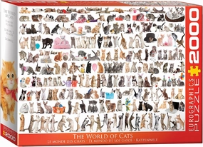 EuroGraphics The World of Cats Puzzle (2000-Piece) (8220-0580)