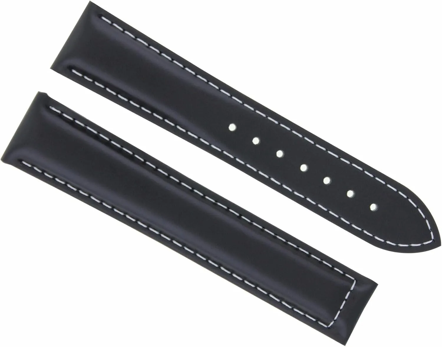 Ewatchparts 20-22-24mm Leather Watch Band Strap with Deployment Clasp Compatible with Omega Seamaster Planet Ocean
