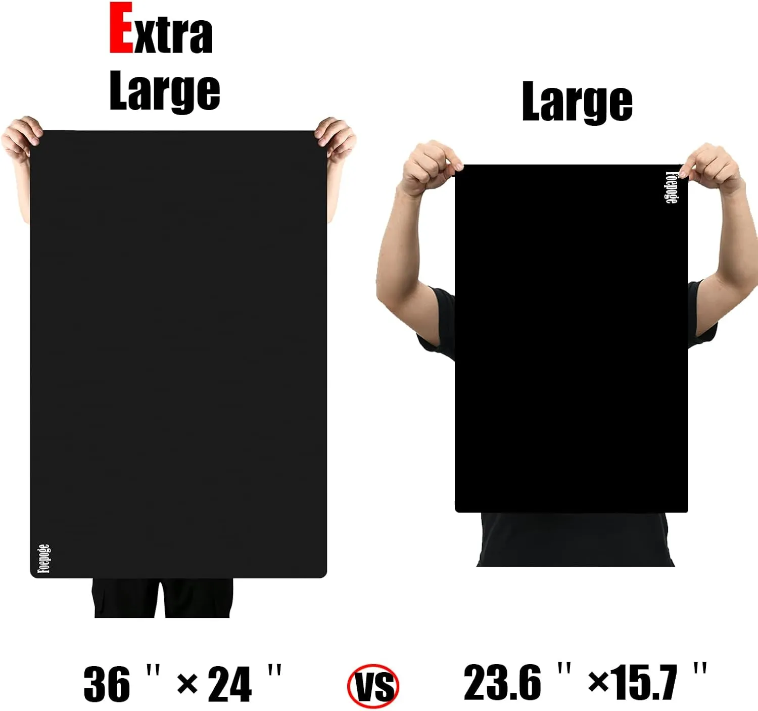 Extra Large Silicone Mat for Resin 36.2" x 24", 2MM Thick Silicone Craft Mat for Table, Multifunction Silicon Matt for Kitchen Countertop Protector Heat Resistant Placemat by Foepoge(Black)