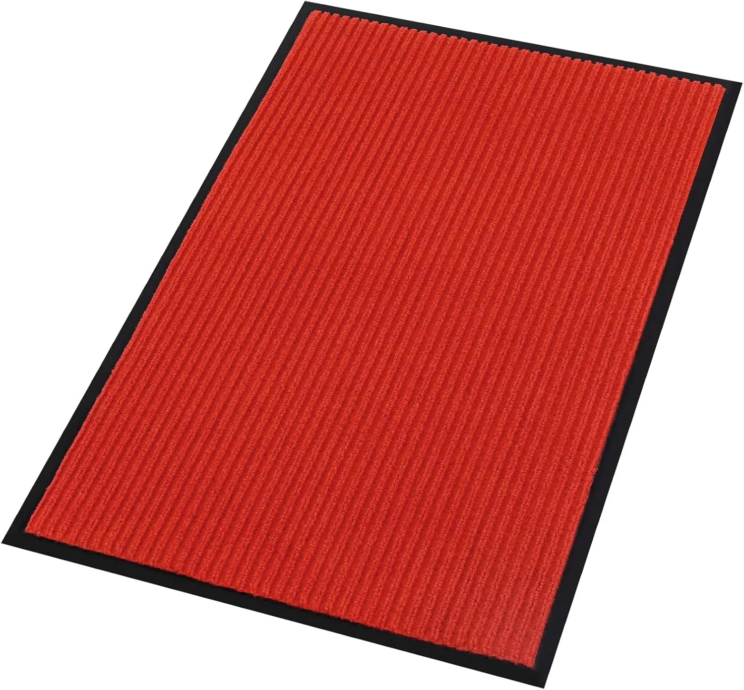 fani Heavy Duty Large Outdoor Indoor Entrance Black Doormat Waterproof Low Profile Entrance Rug Front Door Mat Patio Anti-Skid Rubber Back, 31x47 inch (China Red)