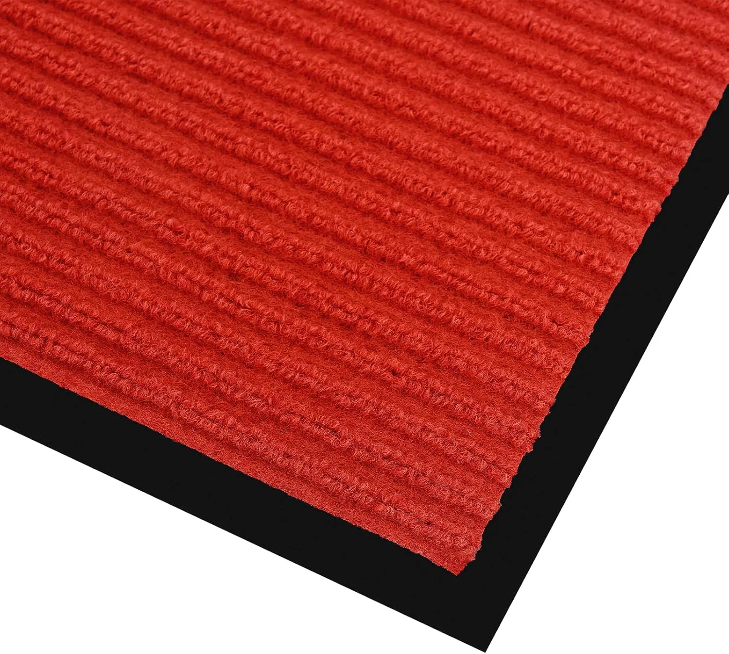 fani Heavy Duty Large Outdoor Indoor Entrance Black Doormat Waterproof Low Profile Entrance Rug Front Door Mat Patio Anti-Skid Rubber Back, 31x47 inch (China Red)