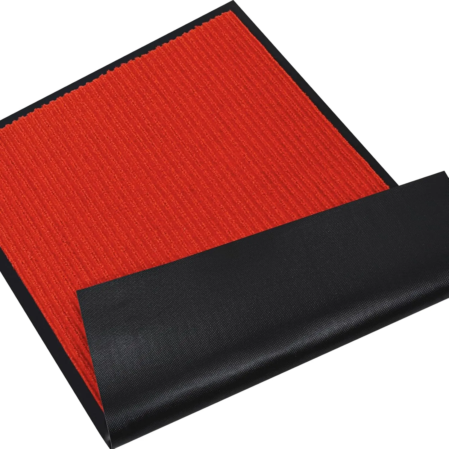 fani Heavy Duty Large Outdoor Indoor Entrance Black Doormat Waterproof Low Profile Entrance Rug Front Door Mat Patio Anti-Skid Rubber Back, 31x47 inch (China Red)